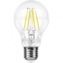 Лампа светодиодная филаментная Feron E27 7W 2700K Шар Прозрачная LB-57  - 2