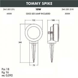 Ландшафтный светодиодный светильник Fumagalli Tommy Spike  - 3