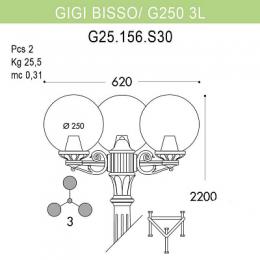 Уличный фонарь Fumagalli Gigi Bisso/G250 3L  - 3