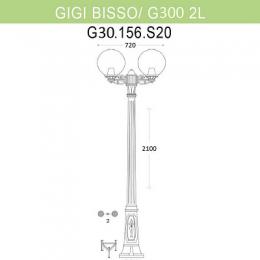 Уличный фонарь Fumagalli Gigi Bisso/G300 2L  - 3