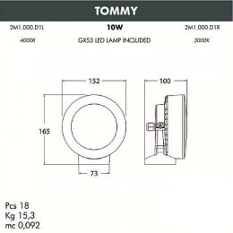Уличный настенный светодиодный светильник Fumagalli Tommy  - 3