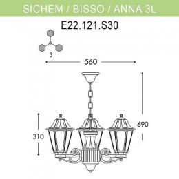 Уличный подвесной светильник Fumagalli Sichem/Anna 3L  - 2