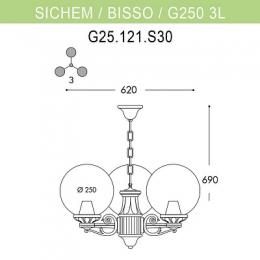 Уличный подвесной светильник Fumagalli Sichem/Bisso/G250 3L  - 2