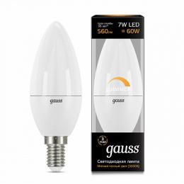 Изображение продукта Лампа светодиодная диммируемая Gauss E14 7W 3000K матовая 