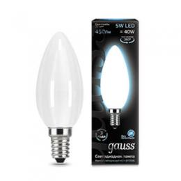 Изображение продукта Лампа светодиодная филаментная Gauss E14 5W 4100К матовая 