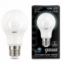 Лампа светодиодная Gauss LED A60 E27 10W 4100K матовая  - 1