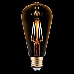 Изображение продукта Лампа светодиодная филаментная E27 4W 2200K прозрачная 