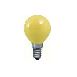 Лампа накаливания Е14 25W шар желтый  - 1