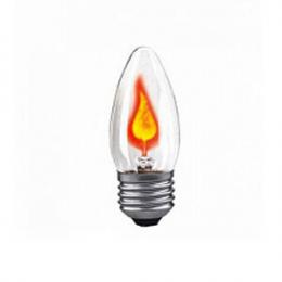 Изображение продукта Лампа накаливания мерцающая Е27 3W свеча прозрачная 