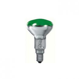 Лампа накаливания рефлекторная R50 Е14 25W зеленая  - 1