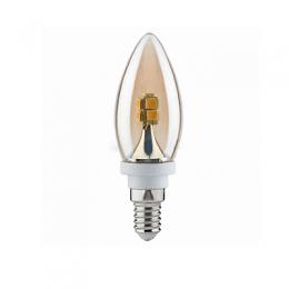 Лампа светодиодная Е14 2,5W свеча золото  - 1