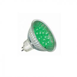 Лампа светодиодная рефлекторная GU5.3 1W 20° зеленая  - 1