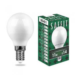 Лампа светодиодная Saffit E14 11W 2700K Шар Матовая SBG4511  - 1