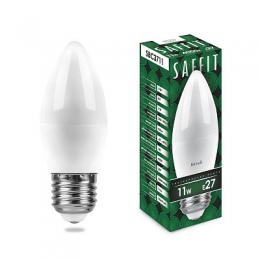 Лампа светодиодная Saffit E27 11W 4000K Свеча Матовая SBC3711  - 1