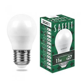 Лампа светодиодная Saffit E27 11W 6400K Шар Матовая SBG4511  - 1
