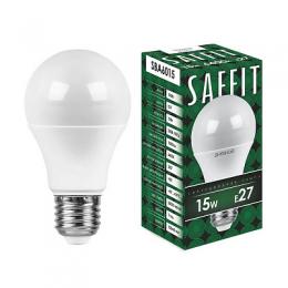 Лампа светодиодная Saffit E27 15W 6400K Шар Матовая SBA6015  - 1