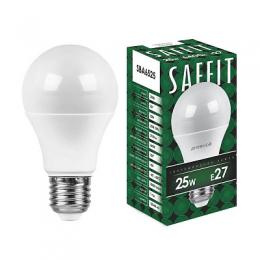 Лампа светодиодная Saffit E27 25W 6400K Шар Матовая SBA6525  - 1