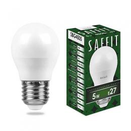 Лампа светодиодная Saffit E27 5W 4000K Шар Матовая SBG4505  - 1