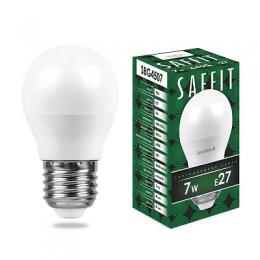 Изображение продукта Лампа светодиодная Saffit E27 7W 6400K Шар Матовая SBG4507 