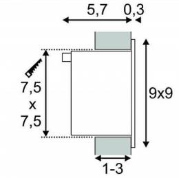 Встраиваемый светодиодный светильник SLV Frame Basic Led  - 2