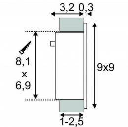 Встраиваемый светодиодный светильник SLV Frame Curve Led  - 3