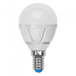 Изображение продукта Лампа светодиодная (07903) Uniel E14 6W 4500K матовая 