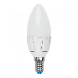 Изображение продукта Лампа светодиодная диммируемая (UL-00000690) Uniel E14 6W 3000K матовая 