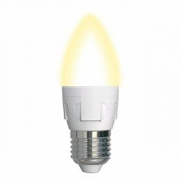 Изображение продукта Лампа светодиодная диммируемая (UL-00004297) Uniel E27 7W 3000K матовая 