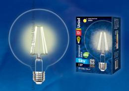 Лампа светодиодная филаментная (10534) Uniel E27 10W 3000K прозрачная  - 2
