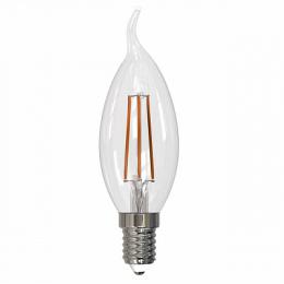 Лампа светодиодная филаментная диммируемая (UL-00005189) Uniel E14 9W 3000K прозрачная  - 1