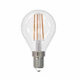 Лампа светодиодная филаментная диммируемая (UL-00005191) Uniel E14 9W 3000K прозрачная  - 1