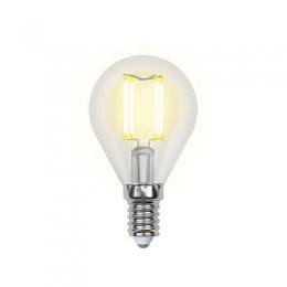 Изображение продукта Лампа светодиодная филаментная (UL-00000197) Uniel E14 6W 3000K прозрачная 