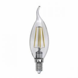 Лампа светодиодная филаментная (UL-00000200) Uniel E14 6W 3000K прозрачная LED-CW35-6W/WW/E14/CL PLS02W  - 1