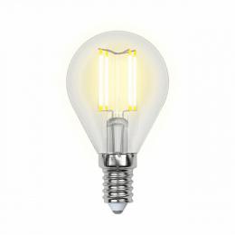 Изображение продукта Лампа светодиодная филаментная (UL-00001371) Uniel E14 6W 4000K прозрачная 