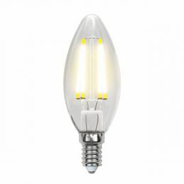 Изображение продукта Лампа светодиодная филаментная (UL-00001373) Uniel E14 6W 4000K прозрачная 