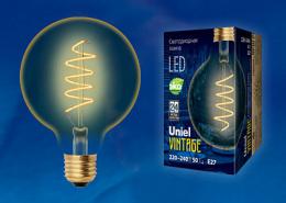 Лампа светодиодная филаментная (UL-00001818) Uniel E27 4W 2250K прозрачная  - 2