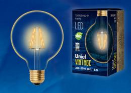 Лампа светодиодная филаментная (UL-00002359) Uniel E27 6W 2250K прозрачная  - 2