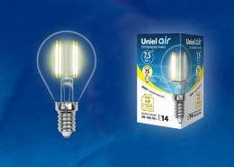 Лампа светодиодная филаментная (UL-00003250) Uniel E14 7,5W 3000K прозрачная  - 2