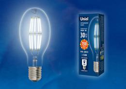 Лампа светодиодная филаментная (UL-00003761) Uniel E40 30W 6500K прозрачная  - 2