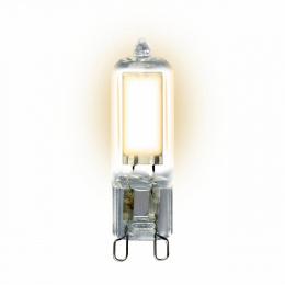 Лампа светодиодная (UL-00001815) Uniel G9 4W 3000K прозрачная  - 1