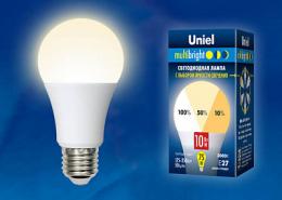 Лампа светодиодная (UL-00002371) Uniel E27 10W 3000K матовая  - 2