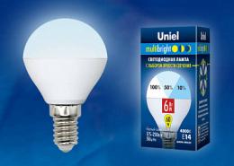 Лампа светодиодная (UL-00002376) Uniel E14 6W 4000K матовая  - 2