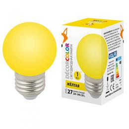 Лампа декоративная светодиодная (UL-00005649) Volpe E27 1W желтая  - 1