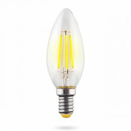 Лампа светодиодная филаментная Voltega E14 6W 2800К прозрачная VG10-C1E14warm6W-F  - 1