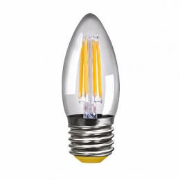 Лампа светодиодная филаментная Voltega E27 4W 4000К прозрачная VG10-C1E27cold4W-F  - 1