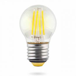 Лампа светодиодная филаментная Voltega E27 6W 2800К прозрачная VG10-G1E27warm6W-F  - 1
