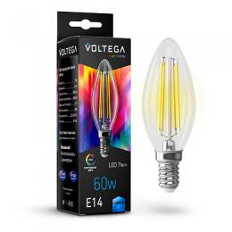 Лампа светодиодная Voltega E14 7W 4000K прозрачная VG10-C35E14cold7W-FHR  - 1