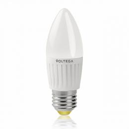 Лампа светодиодная Voltega E27 6.5W 2800К свеча матовая VG1-C2E27warm6W  - 1