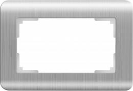 Изображение продукта Рамка для двойной розетки Werkel Stream серебряный WL12-Frame-01-DBL 