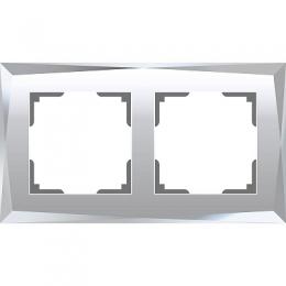 Изображение продукта Рамка Werkel Diamant на 2 поста зеркальный WL08-Frame-02 